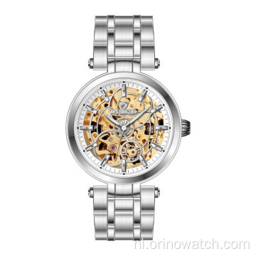 Mode skeleton vrouwen mechanisch horloge